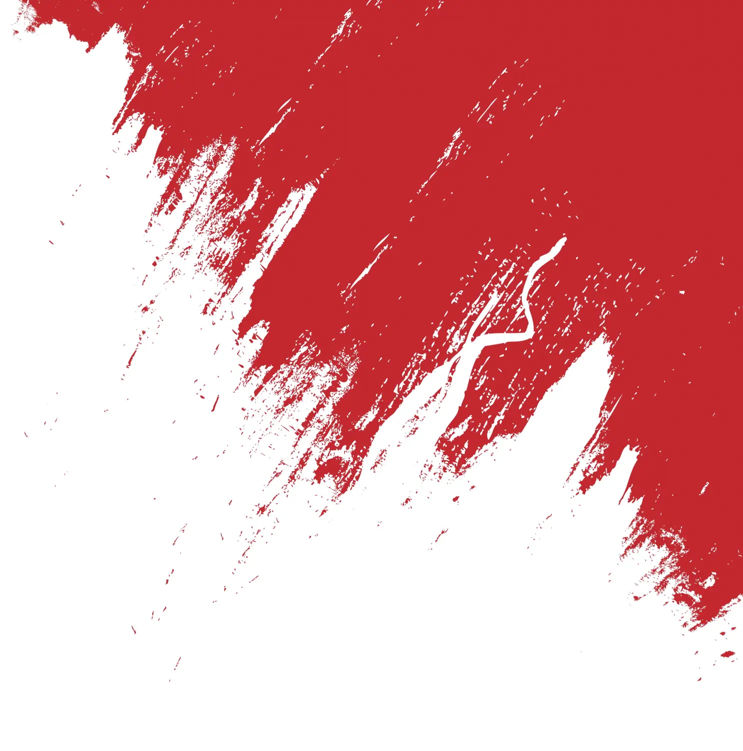 roter Pinselstrich isoliert auf weißem Hintergrund und Textur